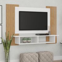 Panel TV hasta 47 pulgadas 131x91x26 cm Roble Blanco - Atlanta