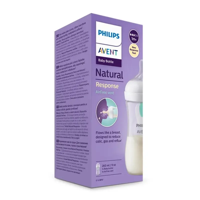 AVENT - Mamadera Avent Natural Response Airfree 260ml 1m+