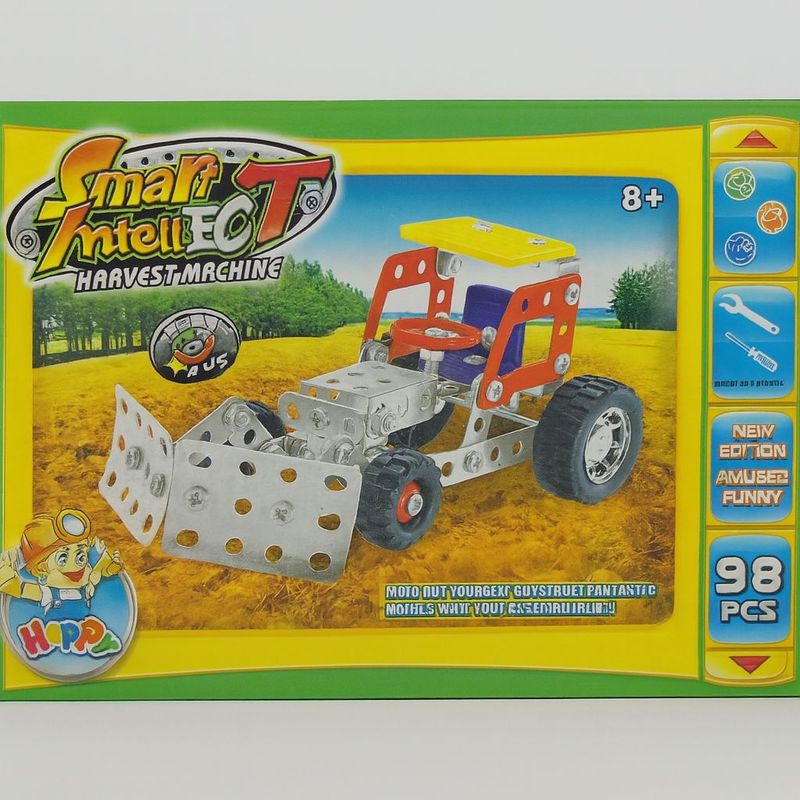 GENERICO - Tractor Armable 98 Piezas Metal Juguete