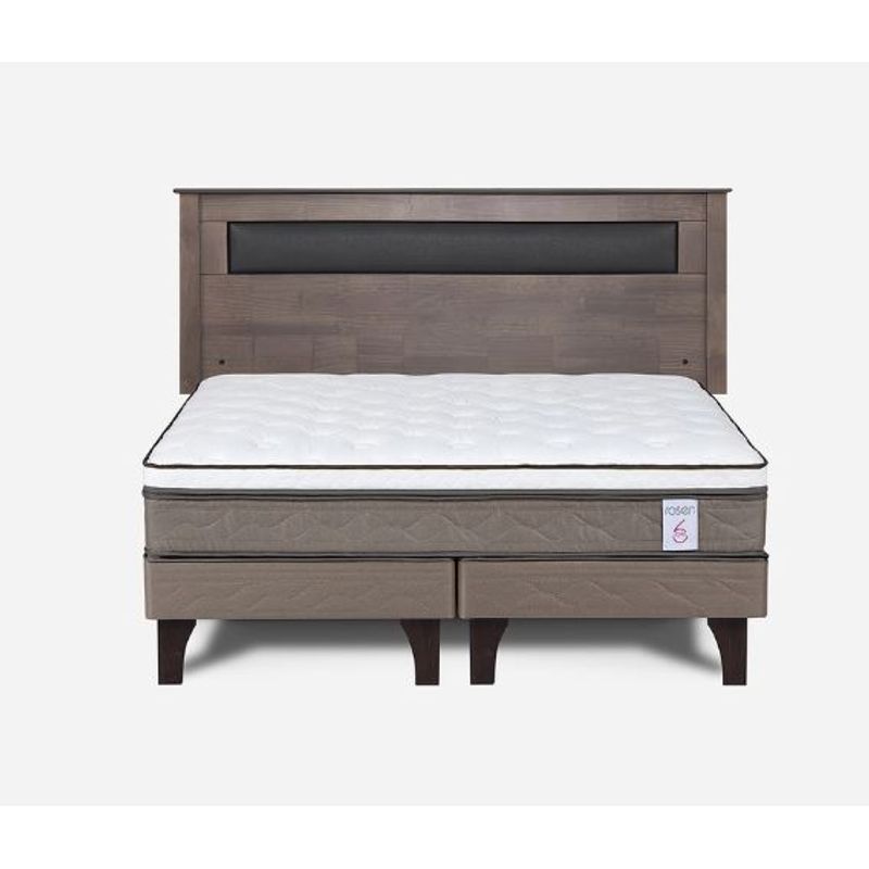 ROSEN - Cama Europea New Style 6 2 Plazas  BD Respaldo Ferrara Rosen