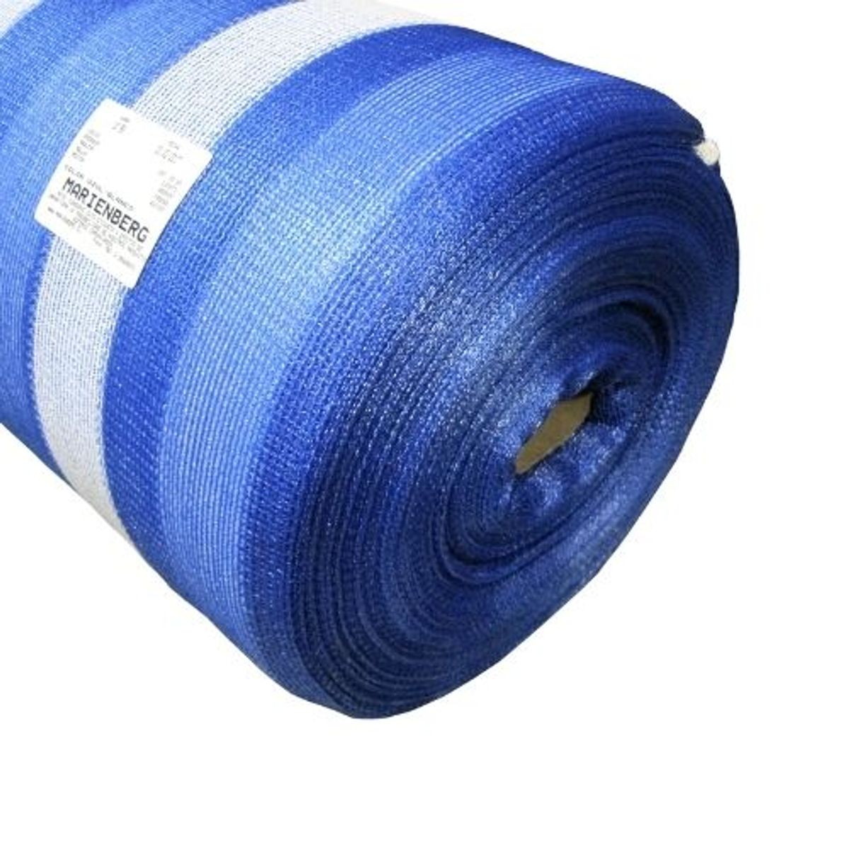 MARIENBERG - Malla Raschel Sombra Franjeada 80% 420 × 50 m Azul y Blanco