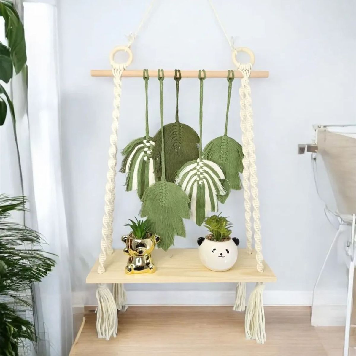 HOMEY - Decoración Colgante De Macrame Modelo De Hojas Marca Homey