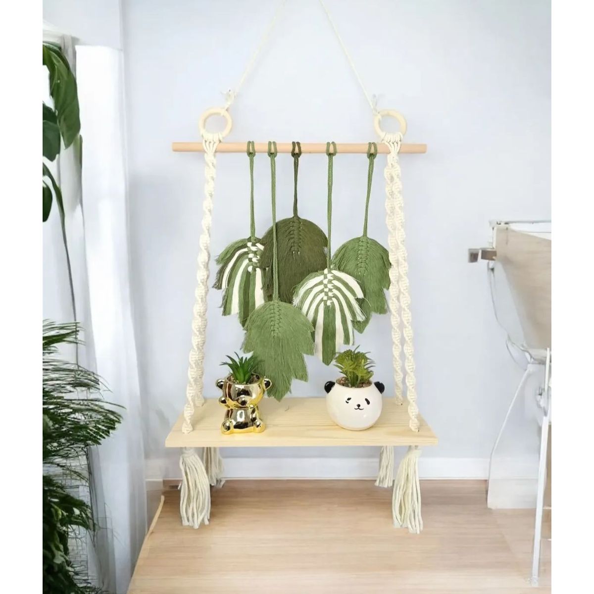 HOMEY - Decoración Colgante De Macrame Modelo De Hojas Marca Homey