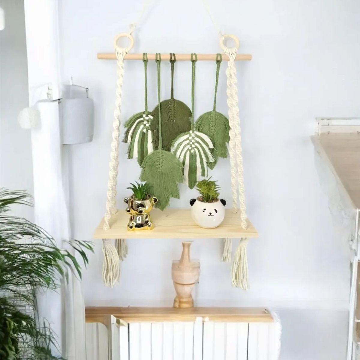 HOMEY - Decoración Colgante De Macrame Modelo De Hojas Marca Homey