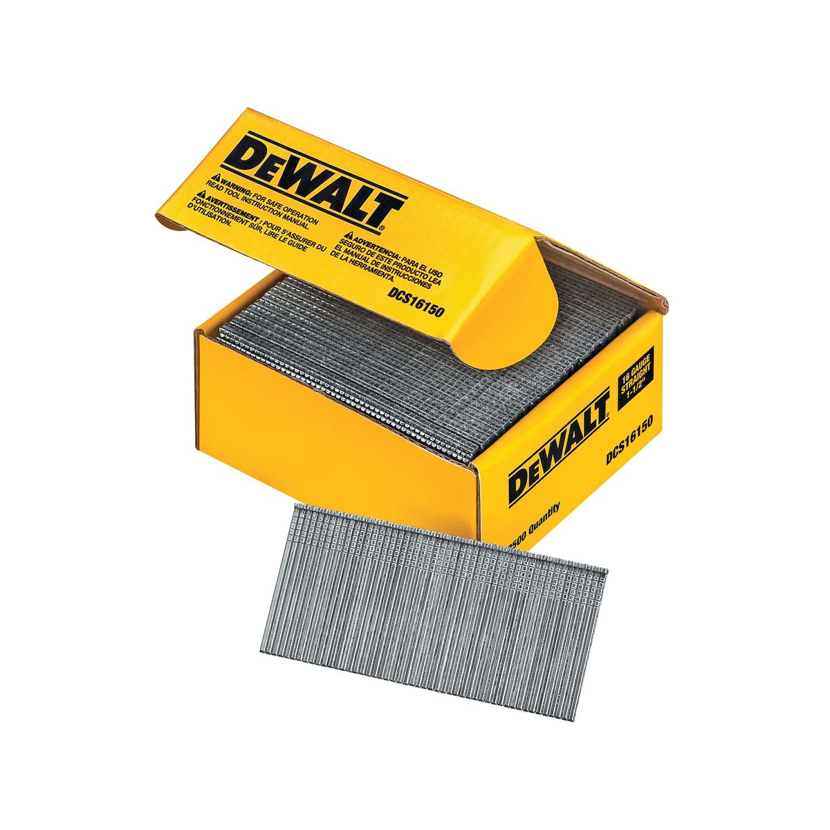 DEWALT - Caja 2500 clavos rectos 16GA 1-1/2” DEWALT DCS16150