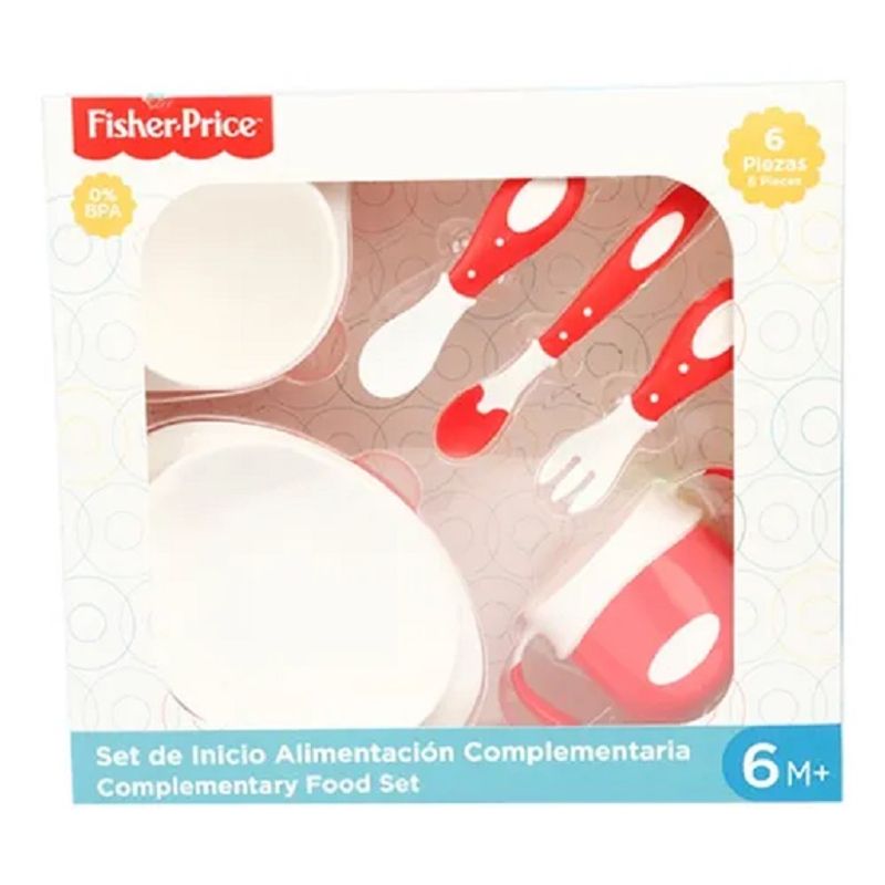 FISHER PRICE - SET DE ALIMENTACION COMPLEMENTARIA FISHER PRICE COLOR ROJO