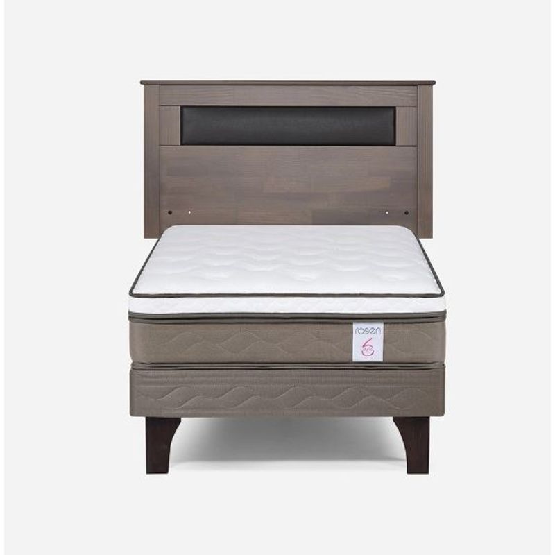 ROSEN - Cama 1.5 Plazas Europea New Style 6 con Respaldo