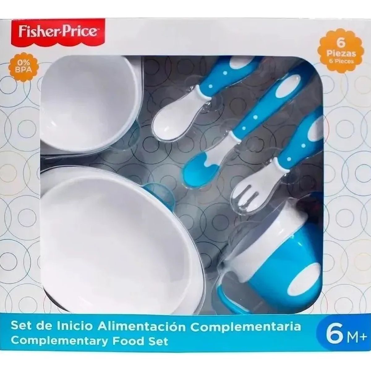 FISHER PRICE - SET DE ALIMENTACION COMPLEMENTARIA FISHER PRICE COLOR AZUL