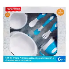 FISHER PRICE - SET DE ALIMENTACION COMPLEMENTARIA COLOR AZUL