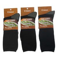 6 Pares de Calcetines De Vestir Hombre Diabético Cobre + Bambú