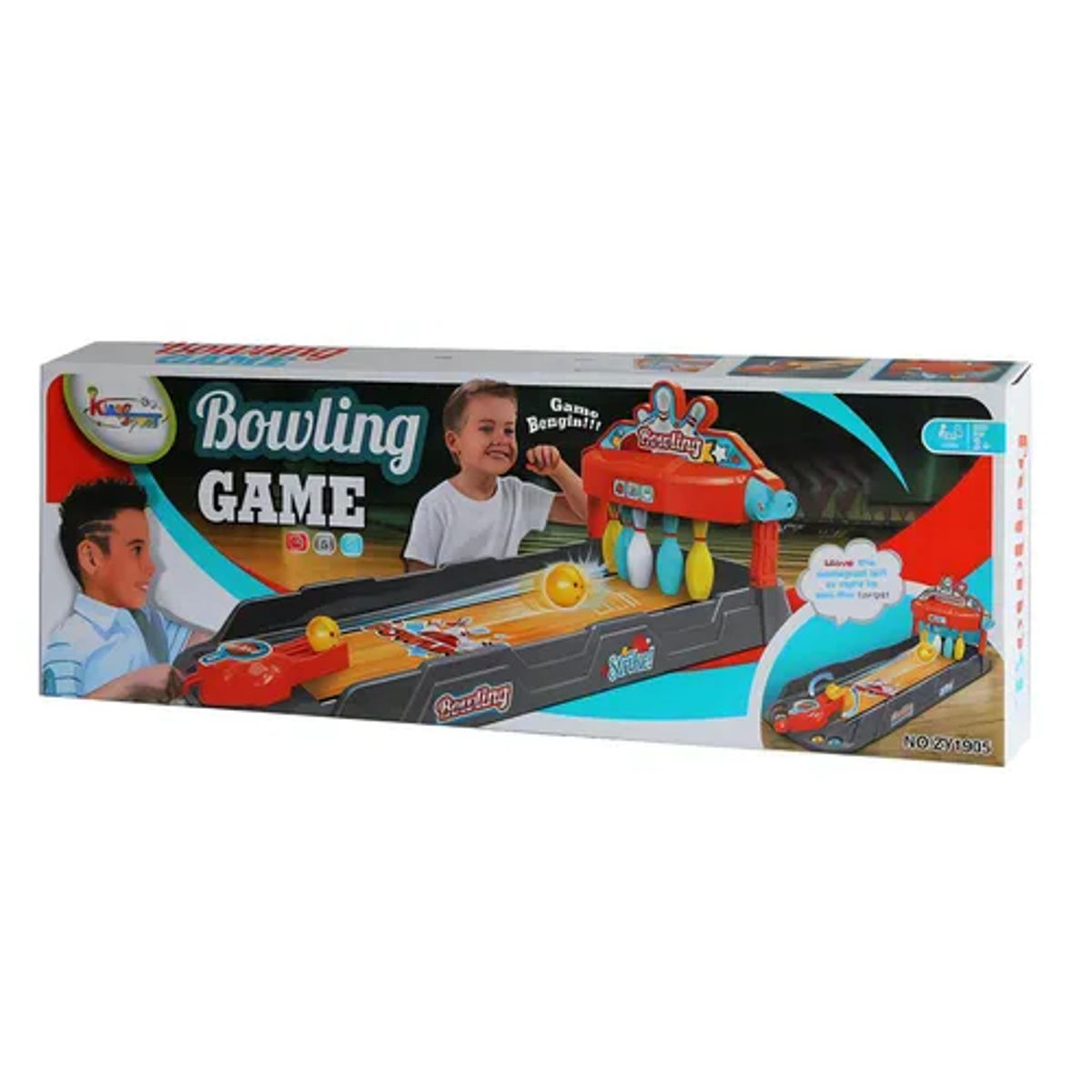 CARIBEE - Juego De Bowling De Mesa 60 Cm Con Lanzador Clásico