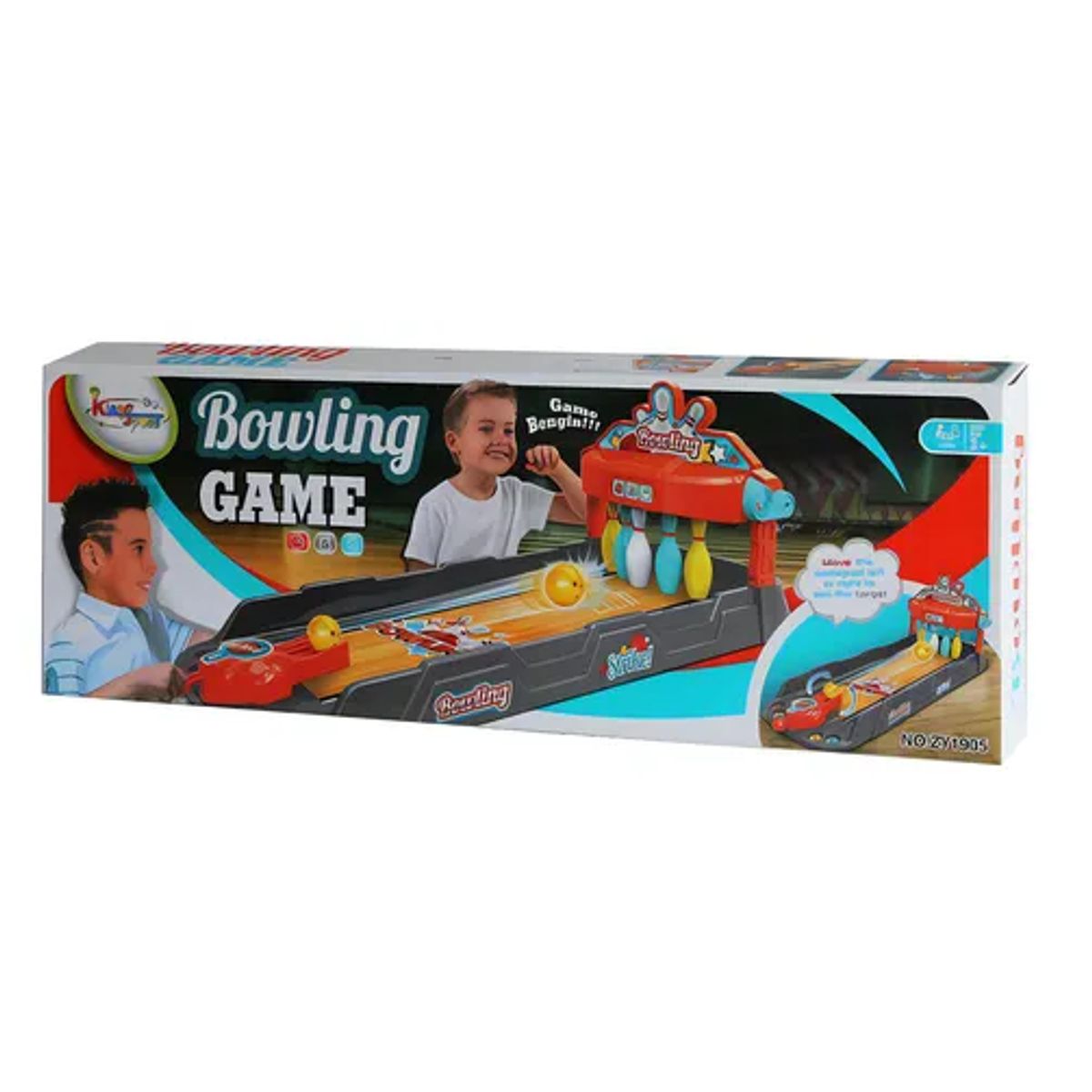 CARIBEE - Juego De Bowling De Mesa 60 Cm Con Lanzador Clásico