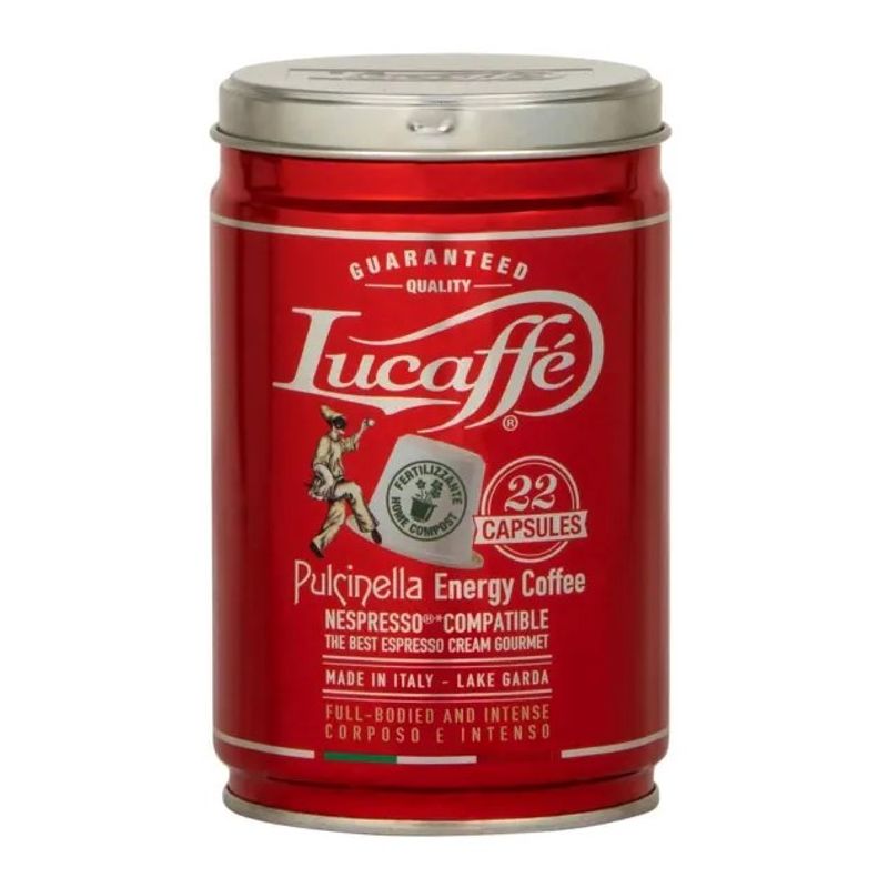 LUCAFFE - Capsulas De Café Lucaffee Pulcinella 22 Unidades Nespresso