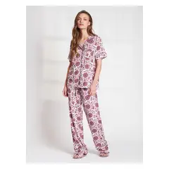 LOUNGE - Pijama Dreamy Mujer Flores y Hojas