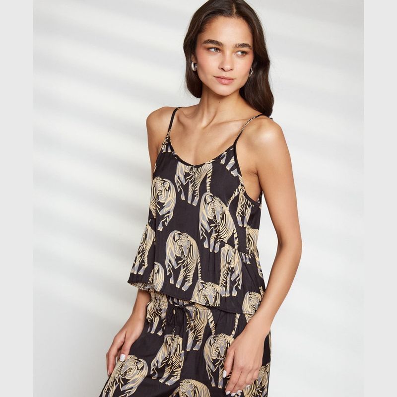 LOUNGE - Pijama Mujer Dreamy Tigres
