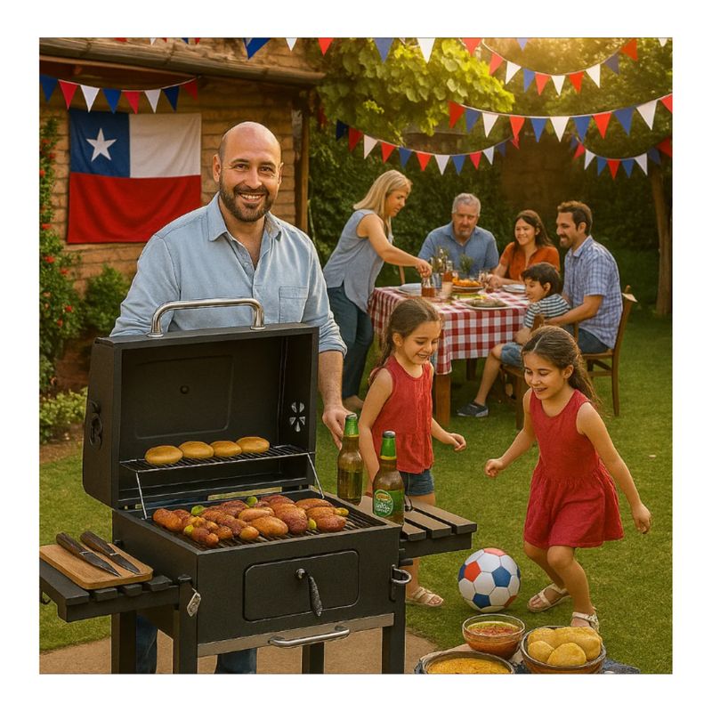 GENERICO - Asador Parrillera Portátil Carbón Grill Con Ruedas Y Aireador