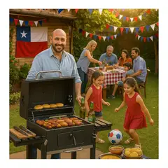 GENERICO - Asador Parrillera Portátil Carbón Grill Con Ruedas Y Aireador