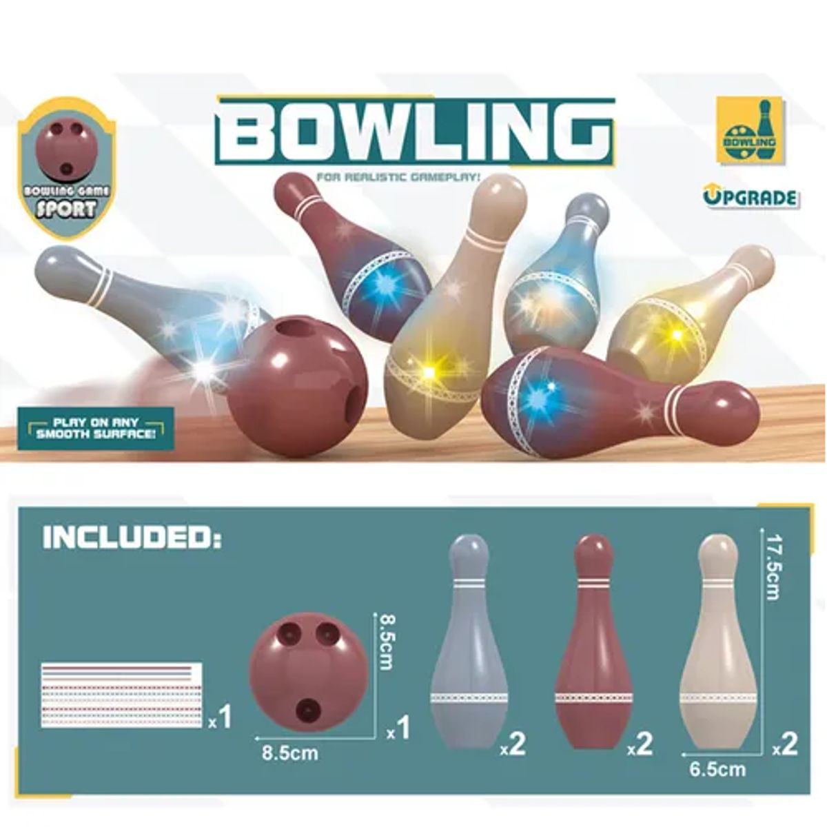 GENERICO - Juego Para Niños Bowling Pins Games