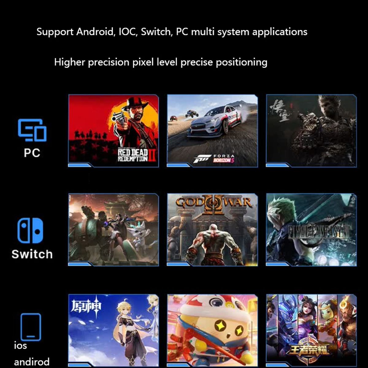 LENOVO - Control Lenovo XY01 Gamepad mango del juego For PS4 Android Switch pc