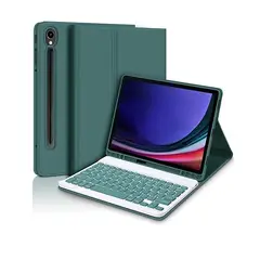 GENERICO - Funda con Teclado para Samsung Galaxy Tab S9 FE 10.9 /S9 11 / Verde