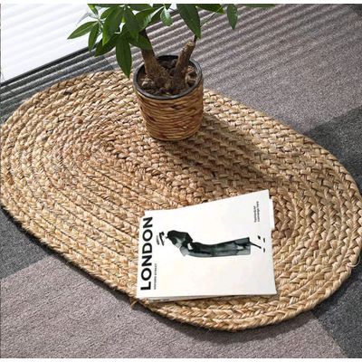 Imagen 2 del producto PACK 2 Alfombra De Fibra Natural Yute Ovalada 60x40cm