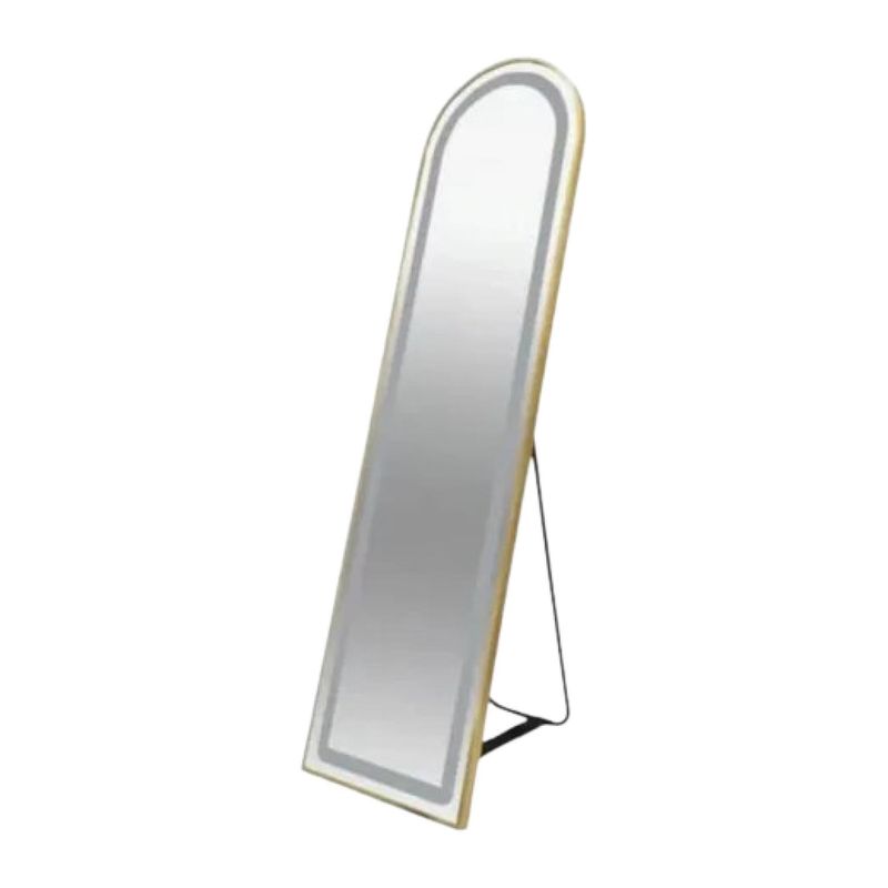 GENERICO - Espejo Led Dorado 160 Cm X 50 Cm