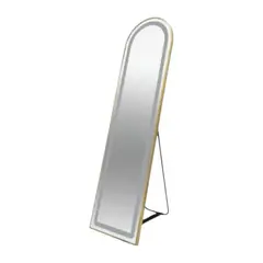 GENERICO - Espejo Led Dorado 160 Cm X 50 Cm