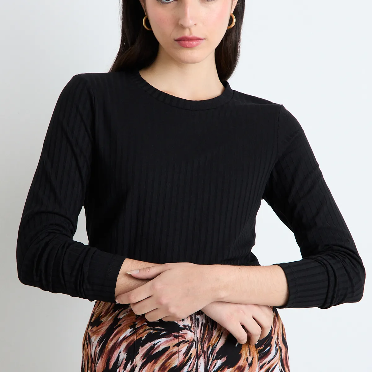 ASH - Polera Manga Larga Mujer Negro Ash