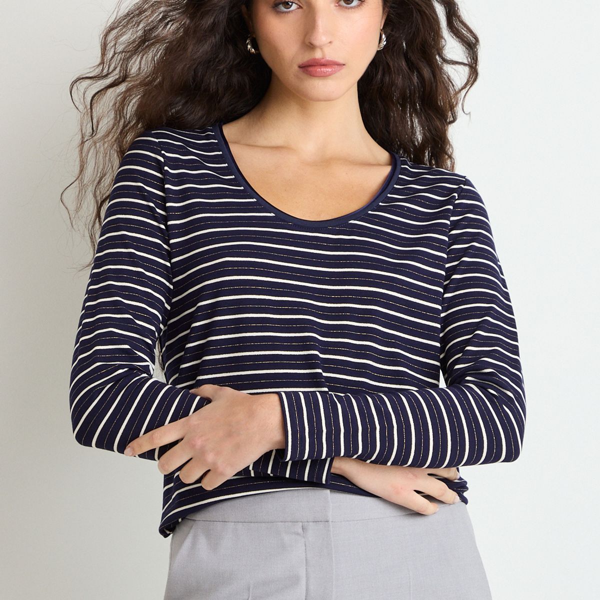 ASH - Polera Manga Larga Mujer Azul Ash