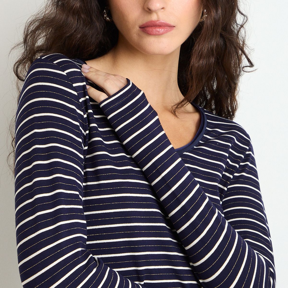 ASH - Polera Manga Larga Mujer Azul Ash