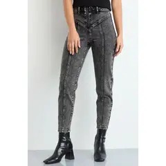 IO - Jeans Skinny Gris Mujer