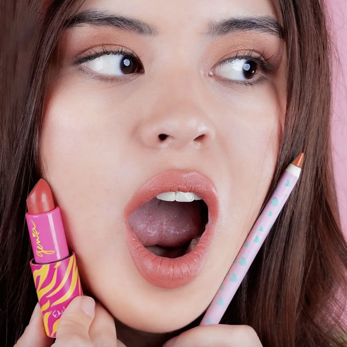 GENIA BEAUTY - Dúo Peachywarm - Lapiz Labial y Delineador Cremoso