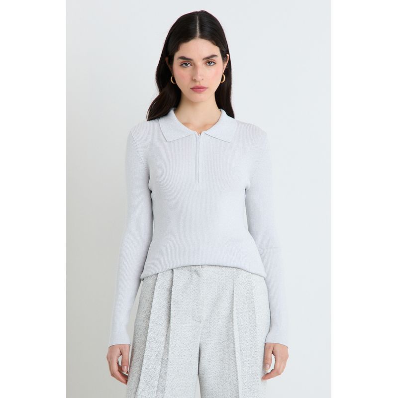 ASH - Polera Manga Larga Mujer Crudo Ash