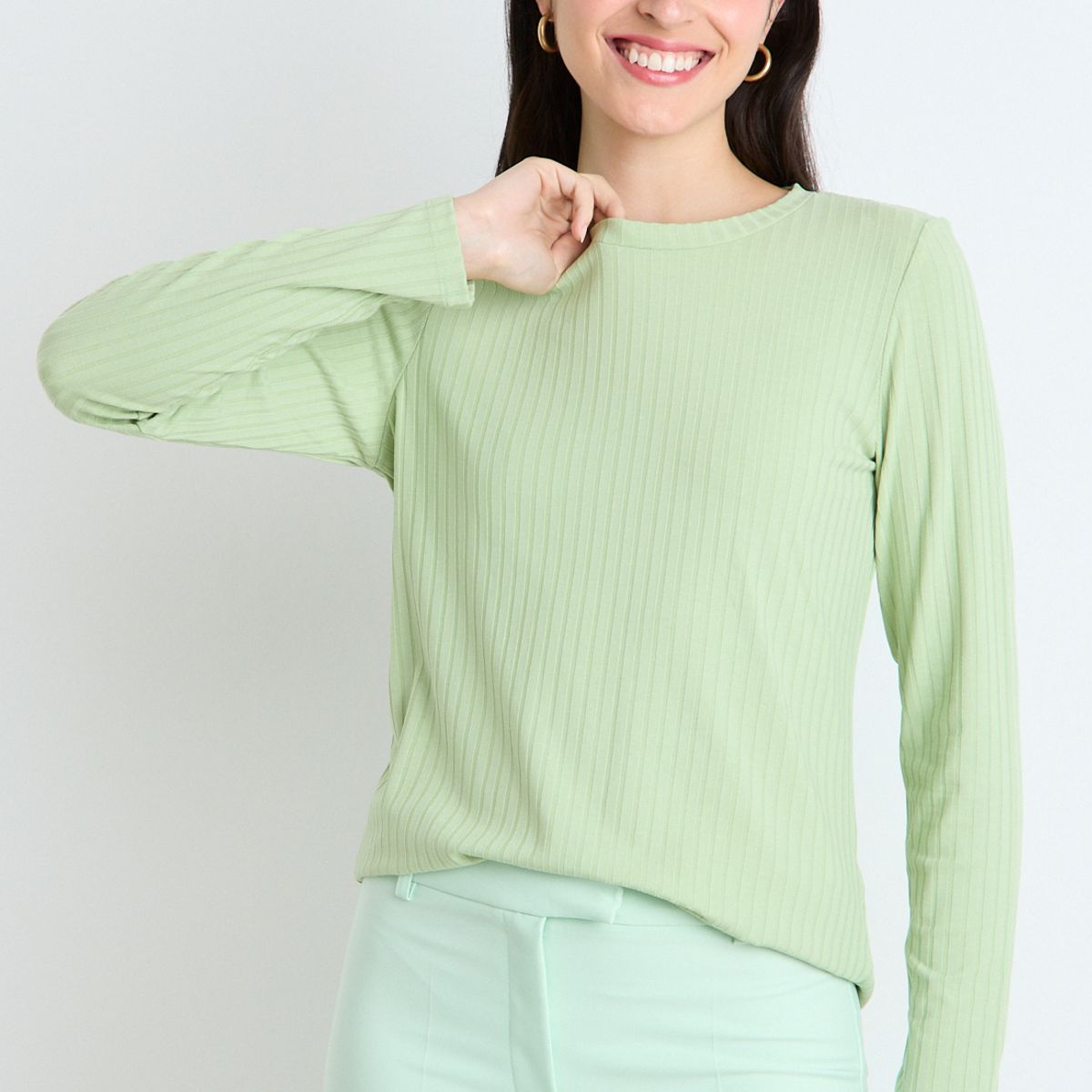 ASH - Polera Manga Larga Mujer Verde Ash
