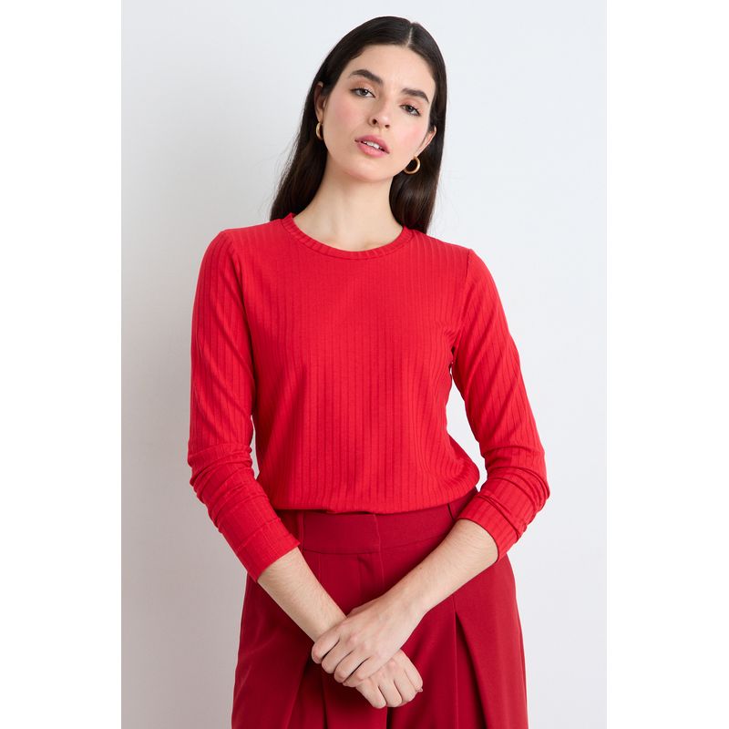 ASH - Polera Manga Larga Mujer Rojo Ash