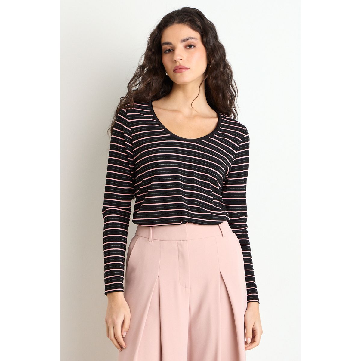 ASH - Polera Manga Larga Mujer Negro Ash