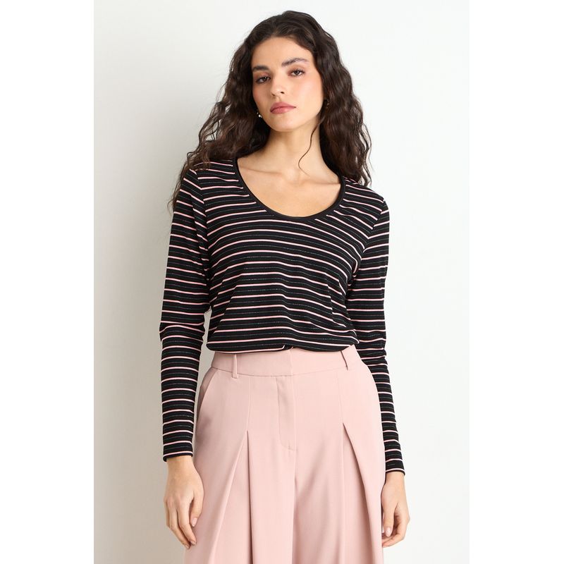 ASH - Polera Manga Larga Mujer Negro Ash