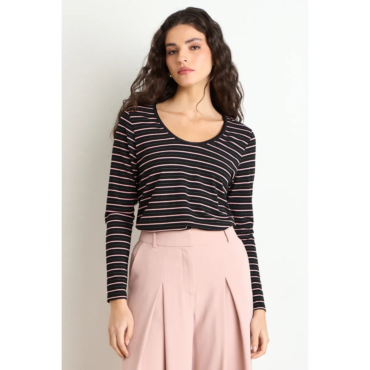 ASH - Polera Manga Larga Mujer Negro Ash