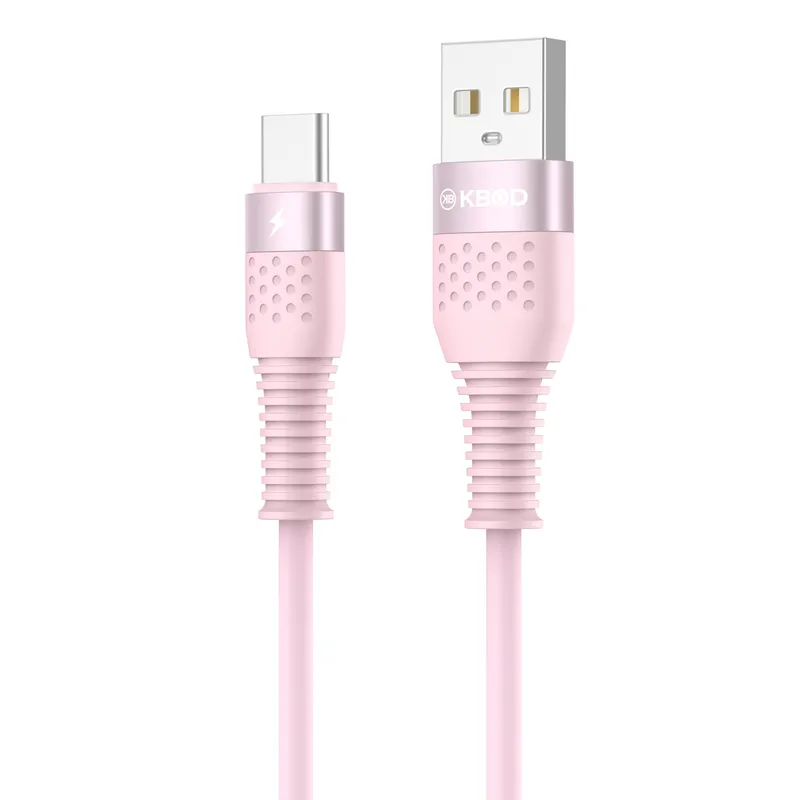 KBOD - Cable Para Carga y Datos Usb Tipo C Kbod Cbo63 1 Metro 10W Rosa