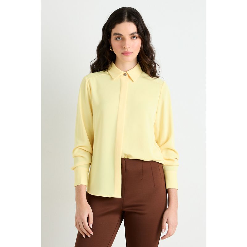ASH - Blusas Manga Larga Mujer Amarillo Ash