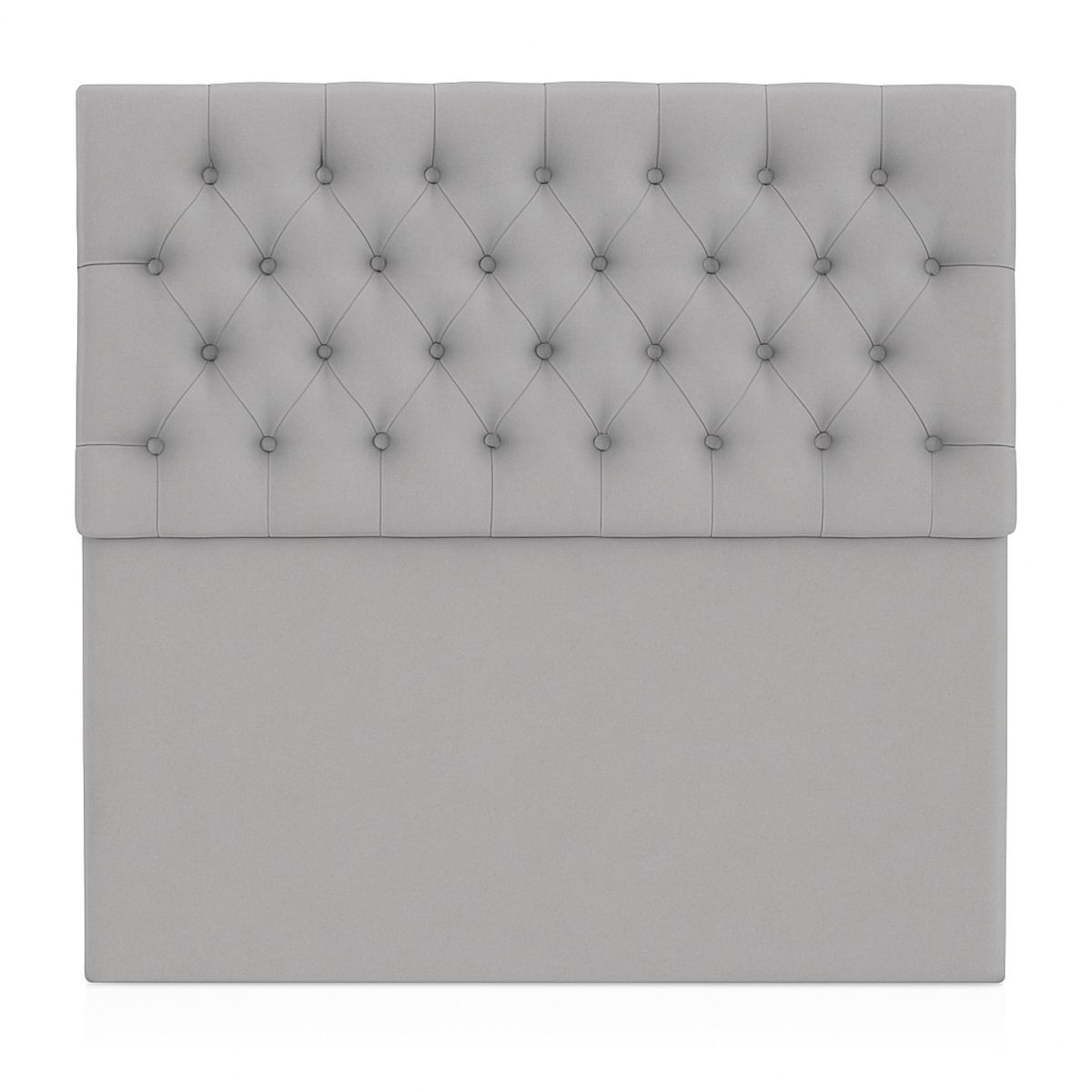 GENERICO - Respaldo De Cama 2 Plazas Gris Claro Perla Capitone