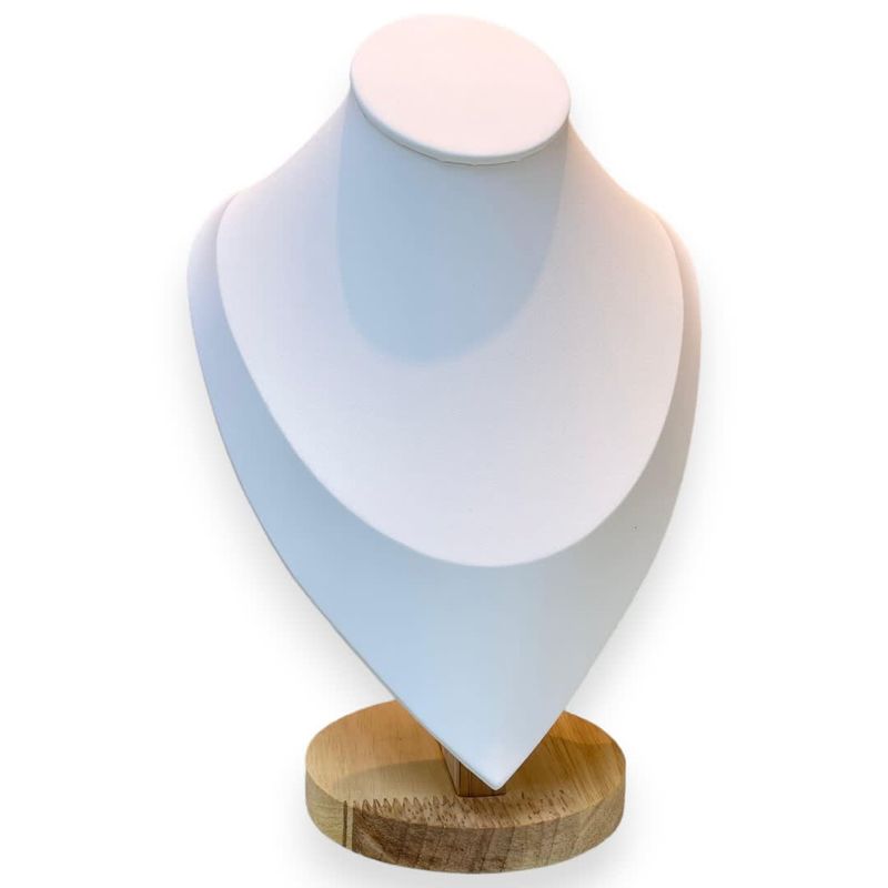 GENERICO - Exhibidor Cuello Elegante 27cm Bisuteria Joyas Blanco
