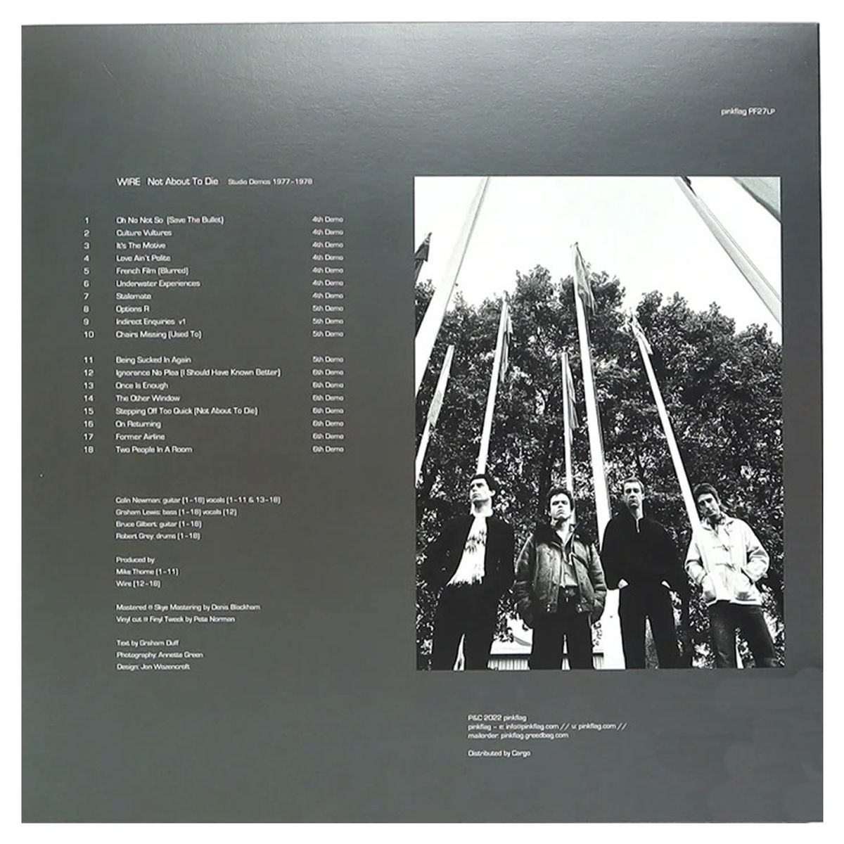 GENERICO - Wire -Not About To Die Studio Demos 1977-1978 Vinilo