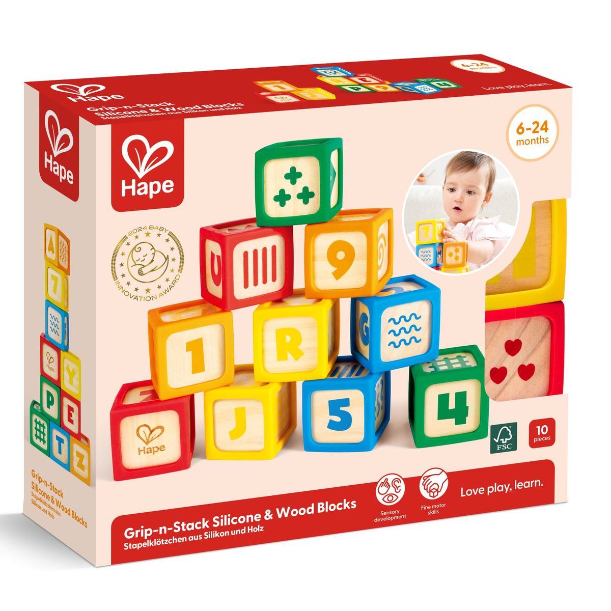 HAPE - Bloques de madera con silicona