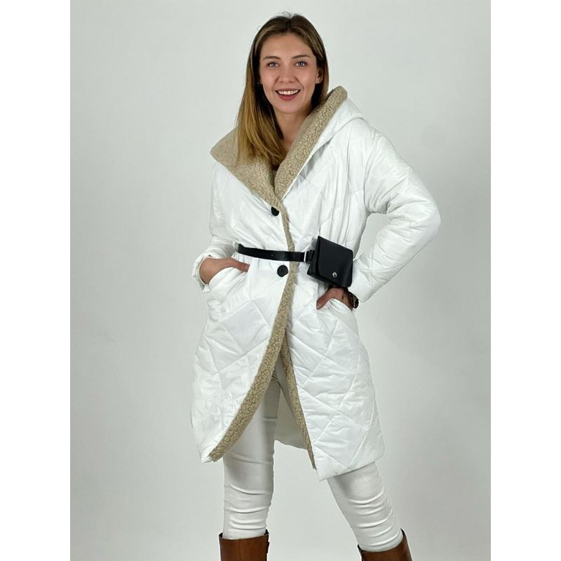 ENIGMATICA BOUTIQUE - Parka Italiana con Cinturón - Café