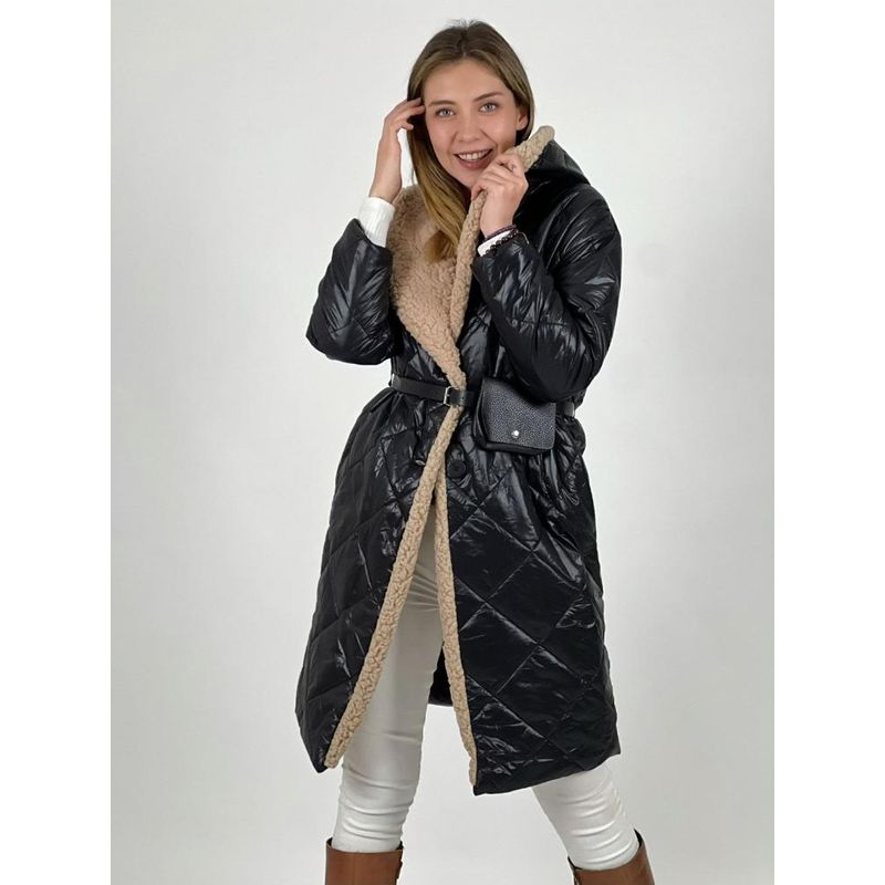 ENIGMATICA BOUTIQUE - Parka Italiana con Cinturón - Café