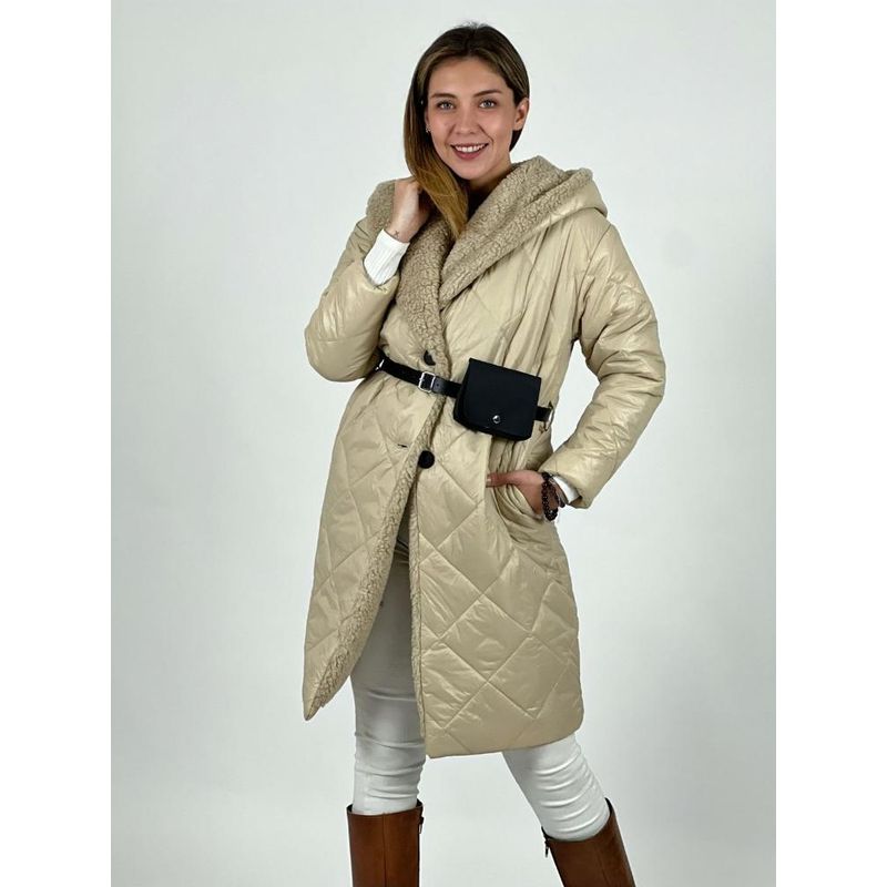 ENIGMATICA BOUTIQUE - Parka Italiana con Cinturón - Café