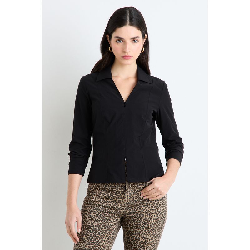 ASH - Blusas Manga Larga Mujer Negro Ash