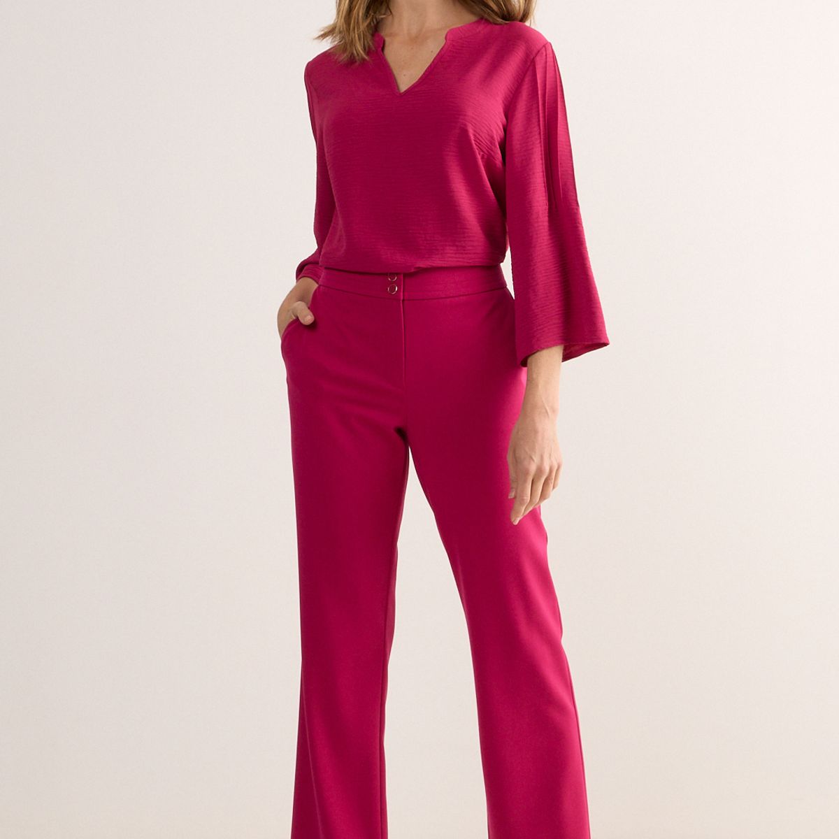 MA GRIFFE - Pantalon Mujer Fucsia Magriffe