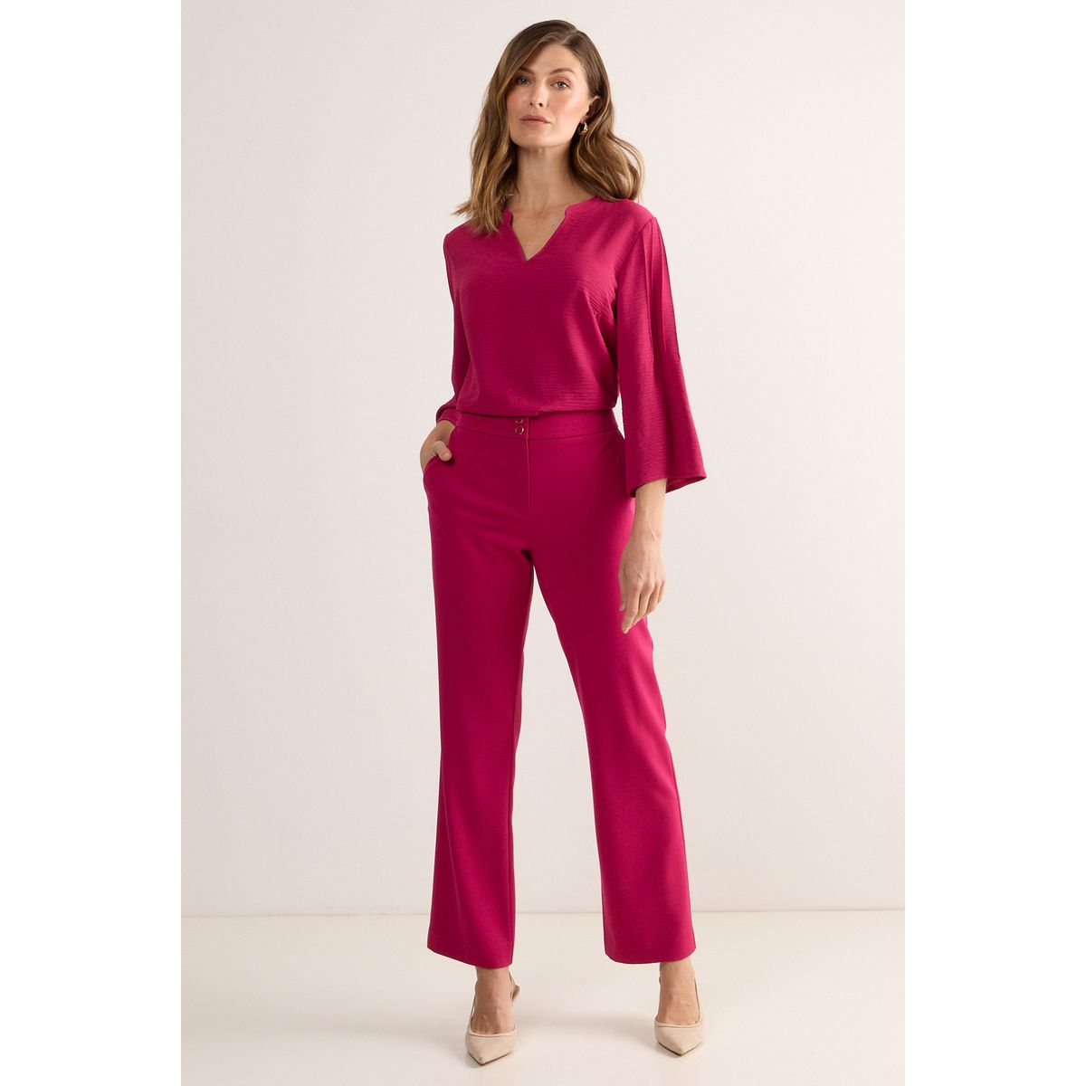 MA GRIFFE - Pantalon Mujer Fucsia Magriffe